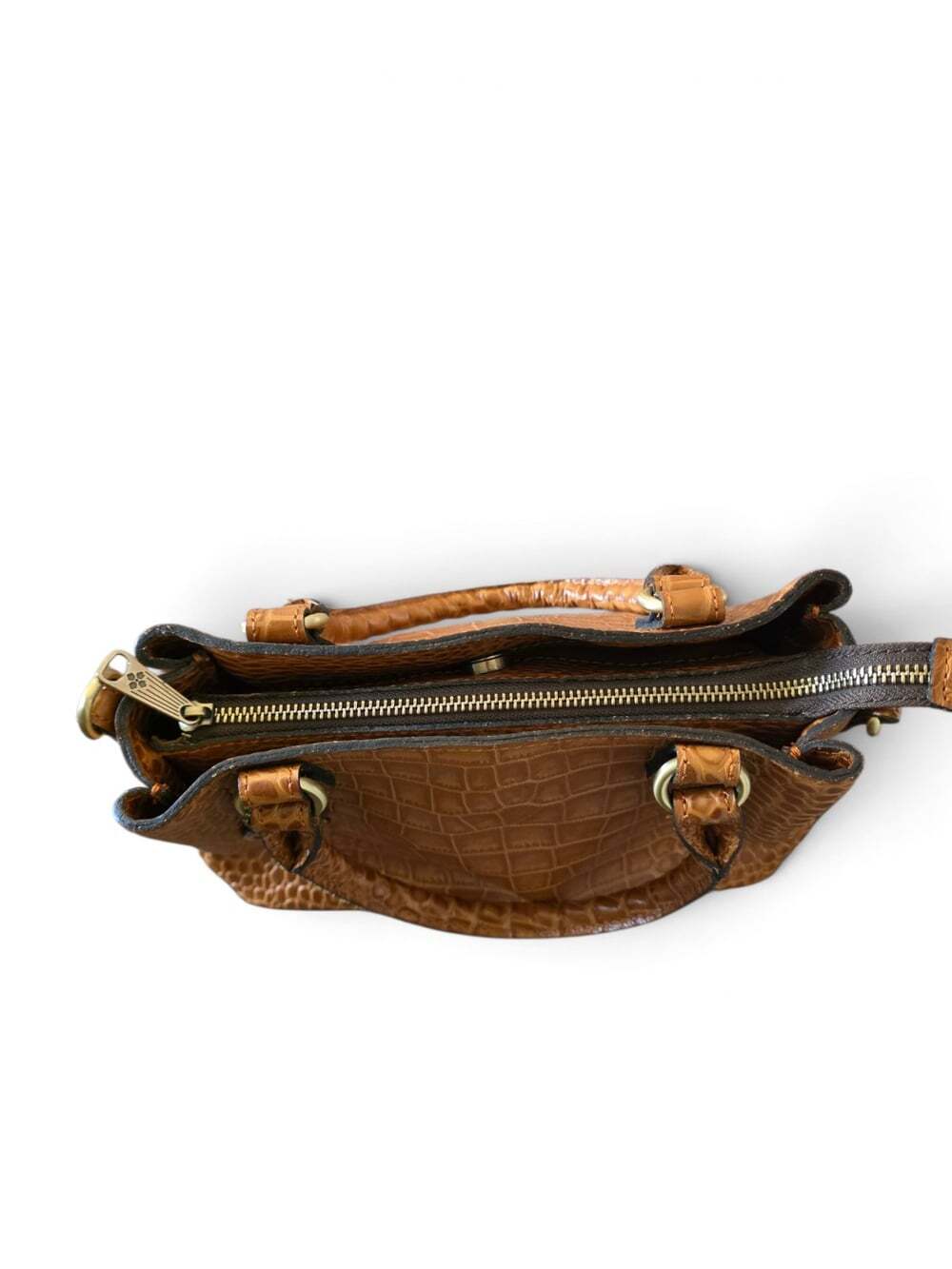 Patricia Nash Norcia Medium Satchel Croc Embossed Leather 10th Anniversary Bag - Picture 11 of 15